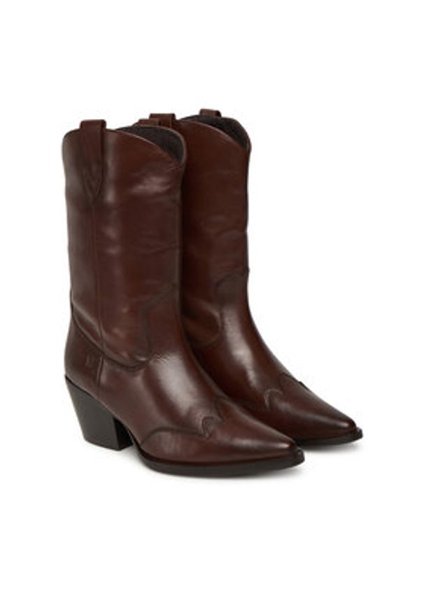 Bronx Kowbojki Jukeson 47650-A Brązowy. Kolor: brązowy. Materiał: skóra