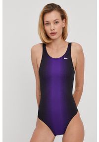 Nike - Strój kąpielowy. Kolor: fioletowy. Materiał: dzianina #1