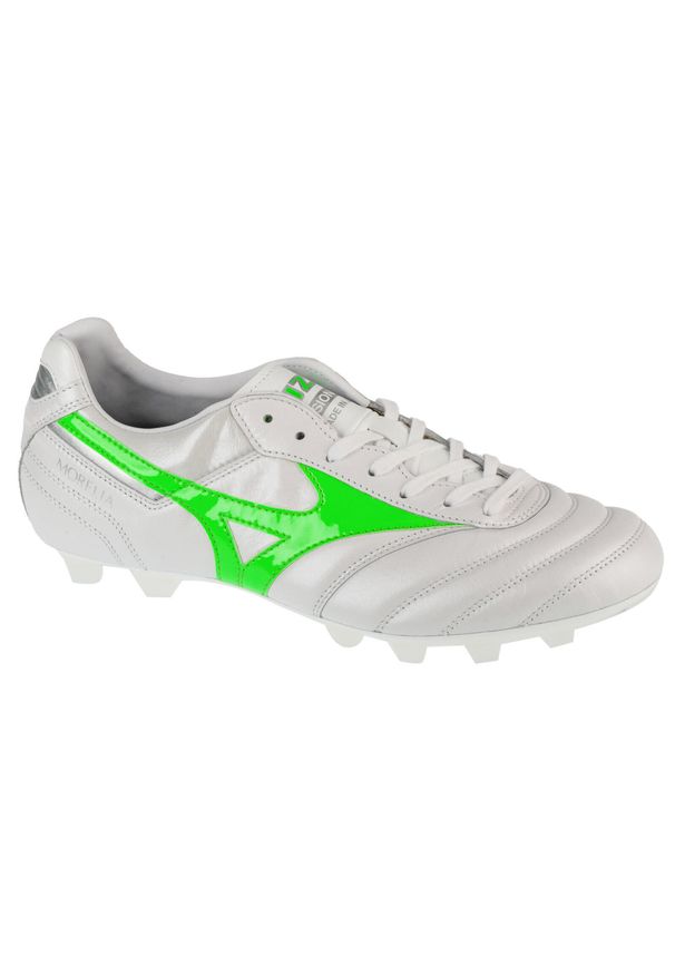 Mizuno - Buty piłkarskie korki unisex, Morelia II Japan FG. Kolor: biały. Sport: piłka nożna