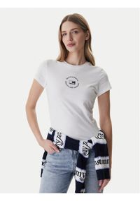 Tommy Jeans T-Shirt DW0DW22273 Biały Slim Fit. Kolor: biały. Materiał: bawełna #1