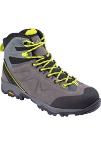 Elbrus - Męskie Buty Sportowe Herone Suede Mid Cut. Kolor: czarny, żółty, zielony, szary, wielokolorowy. Sport: turystyka piesza