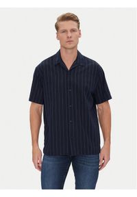 Jack & Jones - Jack&Jones Koszula Luke 12271099 Granatowy Relaxed Fit. Kolor: niebieski. Materiał: bawełna, syntetyk