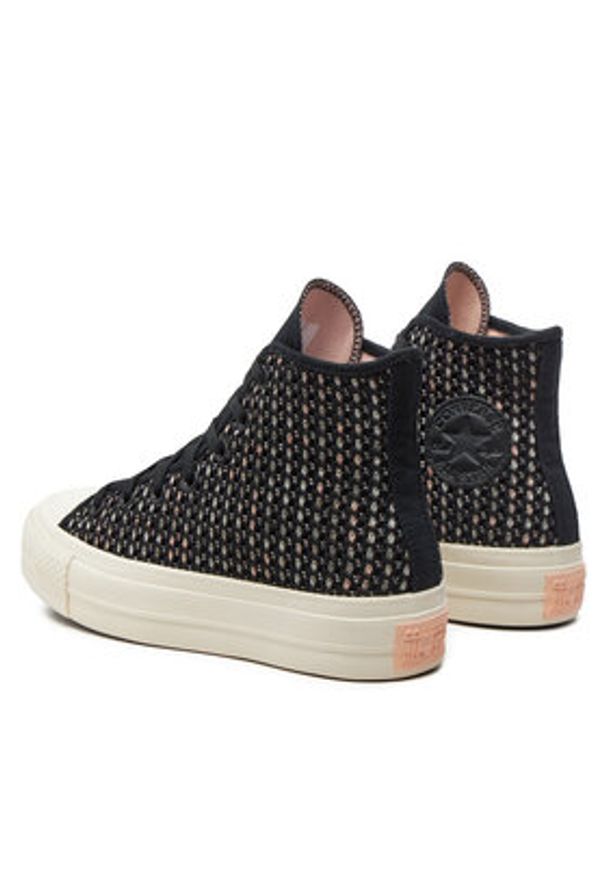 Converse Trampki Chuck Taylor All Star Lift Platform Crochet A09829C Czarny. Kolor: czarny. Materiał: materiał. Obcas: na platformie
