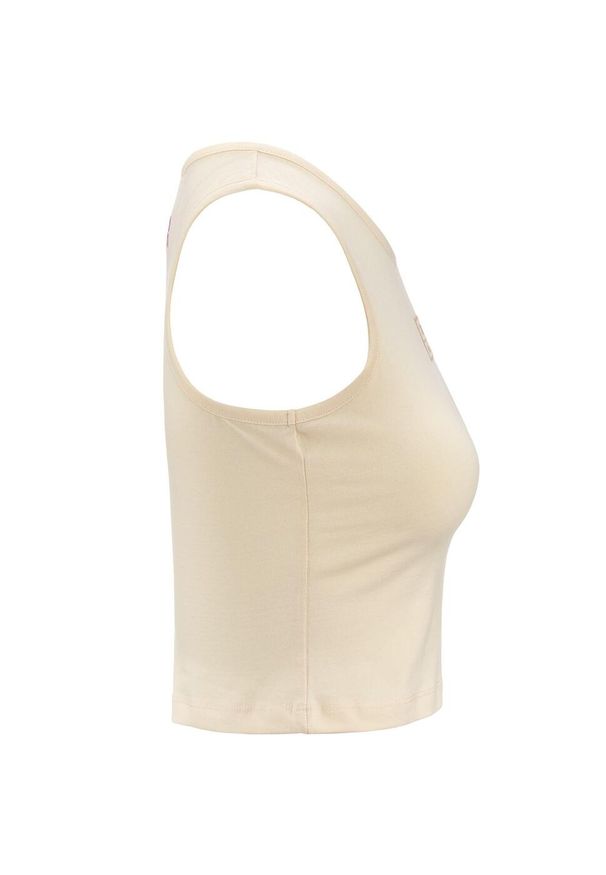 Damski tank top Kappa Authentic Stew Organic. Kolor: biały, różowy, wielokolorowy. Materiał: bawełna. Długość rękawa: bez rękawów. Sport: fitness
