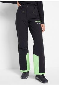 bonprix - Spodnie narciarskie ocieplane i nieprzemakalne, ze śniegołapem, Straight. Kolor: czarny #1