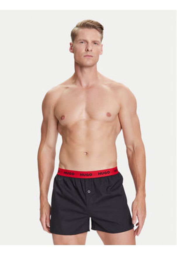 Hugo - HUGO Komplet bokserek 50532565 Czarny. Kolor: czarny. Materiał: bawełna