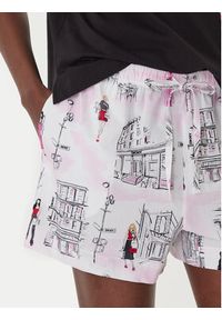 DKNY Piżama YI50108 Czarny Regular Fit. Kolor: czarny. Materiał: bawełna #3