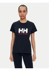 Helly Hansen T-Shirt W Hh Logo T-Shirt 2.0 34465 Granatowy Regular Fit. Kolor: niebieski. Materiał: bawełna