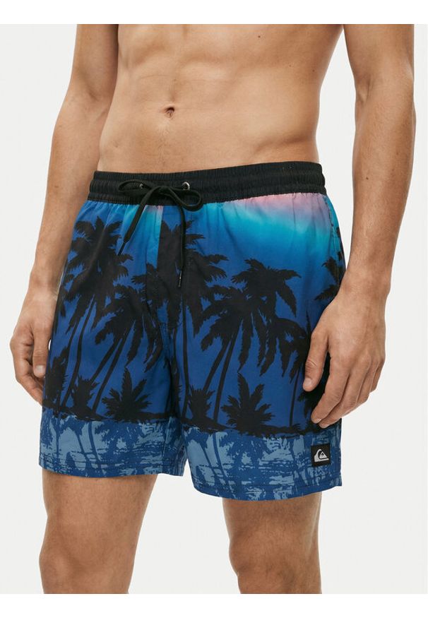 Quiksilver Szorty kąpielowe Everyday Printed Volley 15 EQYJV04219 Niebieski Regular Fit. Kolor: niebieski. Materiał: syntetyk