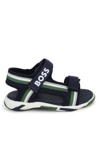 BOSS - Boss Sandały J50877 M Granatowy. Kolor: niebieski #1