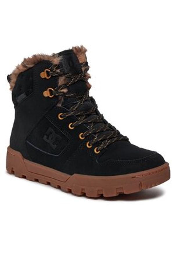 DC Shoes Botki Manteca 4 ADJB100012 Czarny. Kolor: czarny. Materiał: skóra