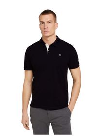 Tom Tailor Polo 1027713 Czarny Regular Fit. Typ kołnierza: polo. Kolor: czarny