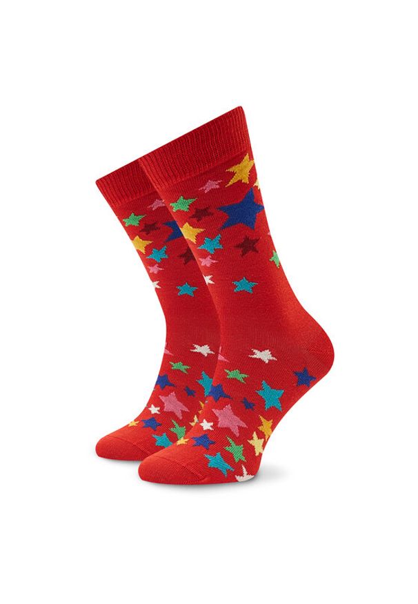Happy-Socks - Happy Socks Skarpety Wysokie Dziecięce KSTS01-4300 Czerwony. Kolor: czerwony. Materiał: materiał, bawełna