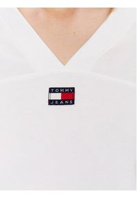 Tommy Jeans T-Shirt Badge DW0DW15299 Biały Oversize. Kolor: biały. Materiał: bawełna #2