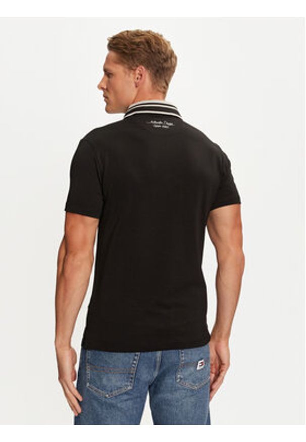 Guess Polo M4BP66 J1314 Czarny Regular Fit. Typ kołnierza: polo. Kolor: czarny. Materiał: bawełna