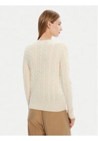Polo Ralph Lauren Sweter 211971866001 Écru Slim Fit. Typ kołnierza: polo. Materiał: wełna