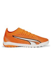 Buty piłkarskie Puma Ultra Match Tt M 107220-01 pomarańczowe pomarańcze i czerwienie. Zapięcie: sznurówki. Kolor: pomarańczowy. Materiał: dzianina, syntetyk, guma. Szerokość cholewki: normalna. Sport: piłka nożna #1