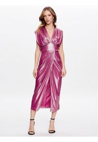 Rinascimento Sukienka koktajlowa CFC0113001003 Różowy Slim Fit. Kolor: różowy. Materiał: syntetyk. Styl: wizytowy