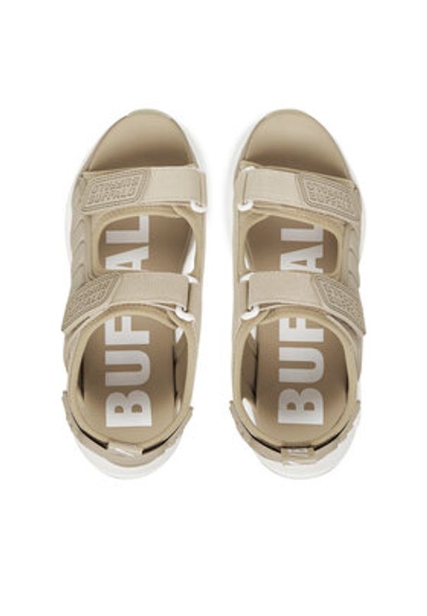 Buffalo Sandały Binary Track 1602297 Beżowy. Kolor: beżowy. Materiał: materiał