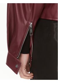 DKNY Kurtka skórzana P3GCTQ52 Bordowy Regular Fit. Kolor: czerwony. Materiał: syntetyk #4