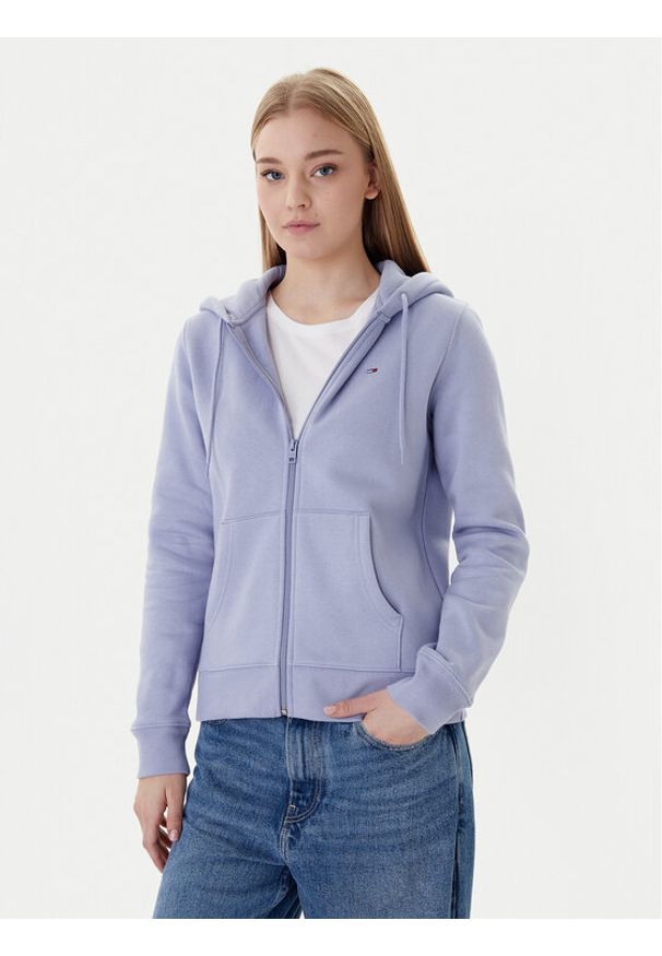 Tommy Jeans Bluza Flag DW0DW19729 Niebieski Regular Fit. Kolor: niebieski. Materiał: bawełna