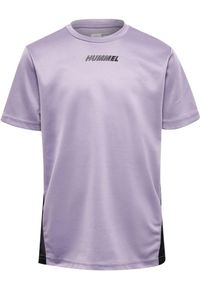 Koszulka sportowa T-shirt Hummel Multi Poly Jersey Kids. Kolor: fioletowy. Materiał: jersey