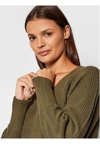 Selected Femme Sweter Emmy 16076990 Zielony Regular Fit. Kolor: zielony. Materiał: bawełna