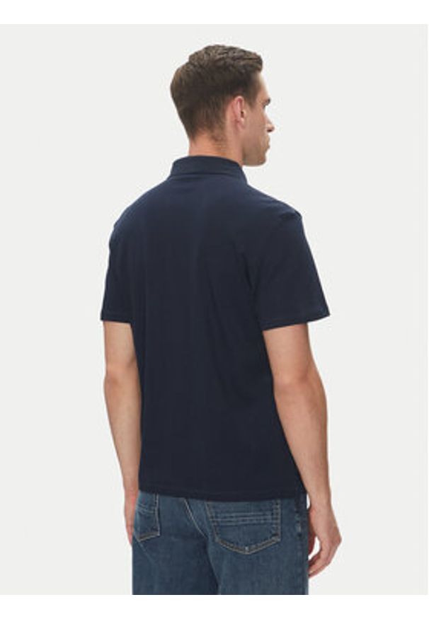 Calvin Klein Polo Supima LV04LB276G Granatowy Regular Fit. Typ kołnierza: polo. Kolor: niebieski. Materiał: bawełna