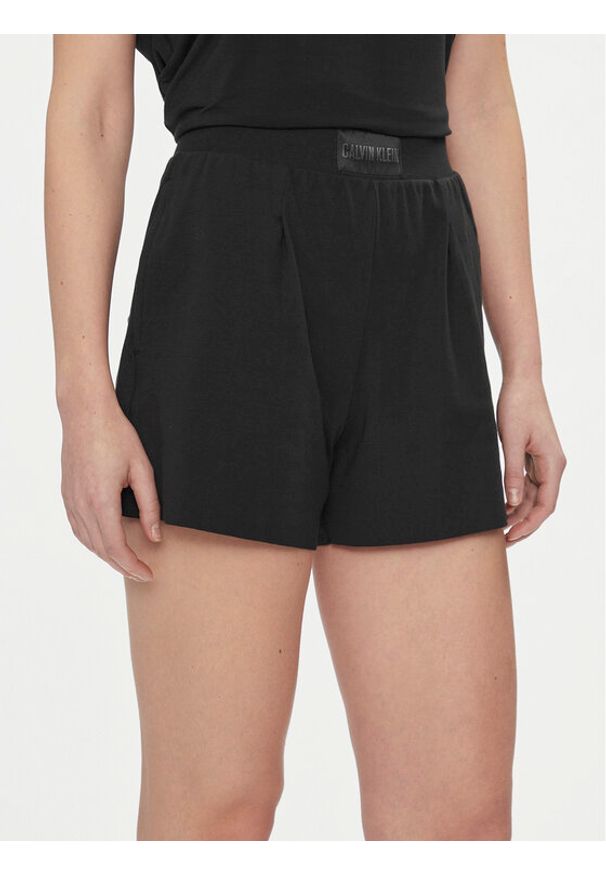 Calvin Klein Underwear Szorty piżamowe 000QS7132E Czarny Relaxed Fit. Kolor: czarny. Materiał: bawełna