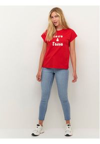 Kaffe T-Shirt Yrma 10507285 Czerwony Loose Fit. Kolor: czerwony. Materiał: bawełna #6