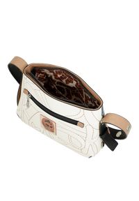 Pomarańczowa Elegancka Listonoszka Damska Anekke Z Serii Alma. Kolor: pomarańczowy. Wzór: aplikacja, napisy. Materiał: zdobione. Styl: elegancki #8