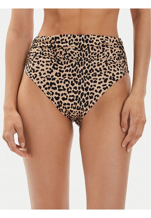 MICHAEL Michael Kors Dół od bikini MM29259 Beżowy. Kolor: beżowy. Materiał: syntetyk