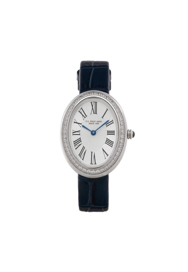 U.S. Polo Assn. Zegarek Ophelia USP8503BL Granatowy. Kolor: niebieski. Materiał: skóra