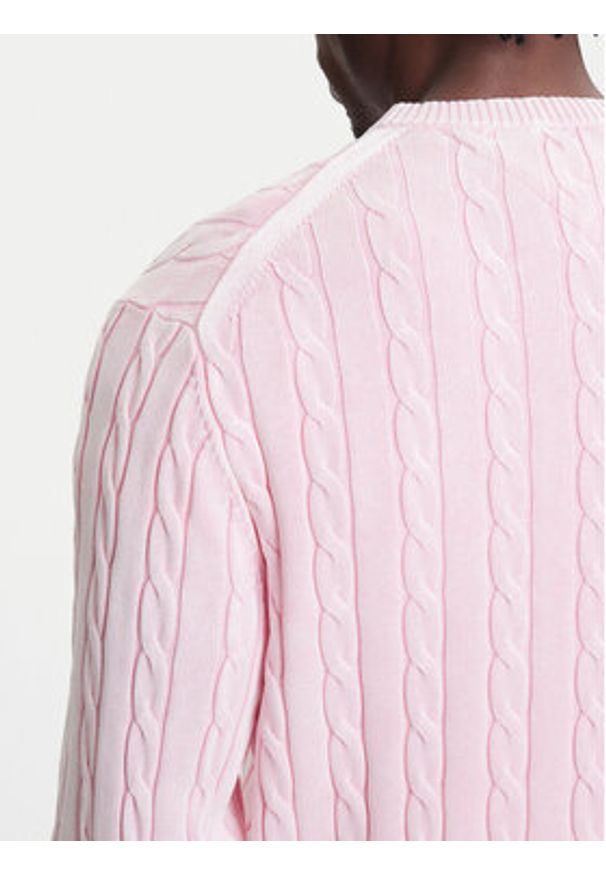 TOMMY HILFIGER - Tommy Hilfiger Sweter Classic MW0MW39524 Różowy Regular Fit. Kolor: różowy. Materiał: bawełna