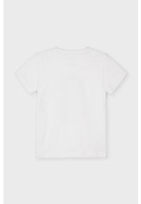 Mayoral - T-shirt dziecięcy. Okazja: na co dzień. Kolor: biały. Materiał: bawełna, dzianina. Wzór: nadruk. Styl: casual #2