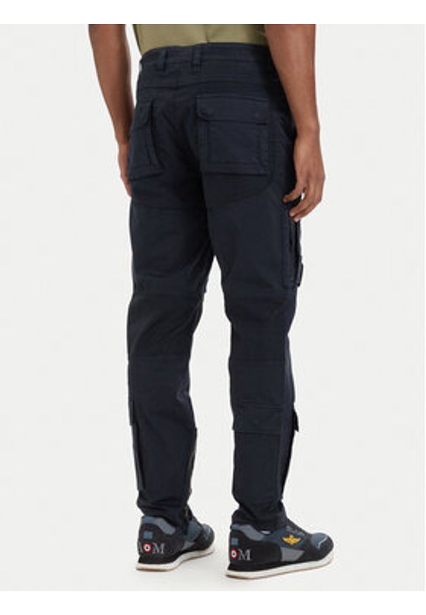 Aeronautica Militare Spodnie cargo Iconic Anti-G 261PA1387UCT01493 Granatowy Regular Fit. Kolor: niebieski. Materiał: bawełna