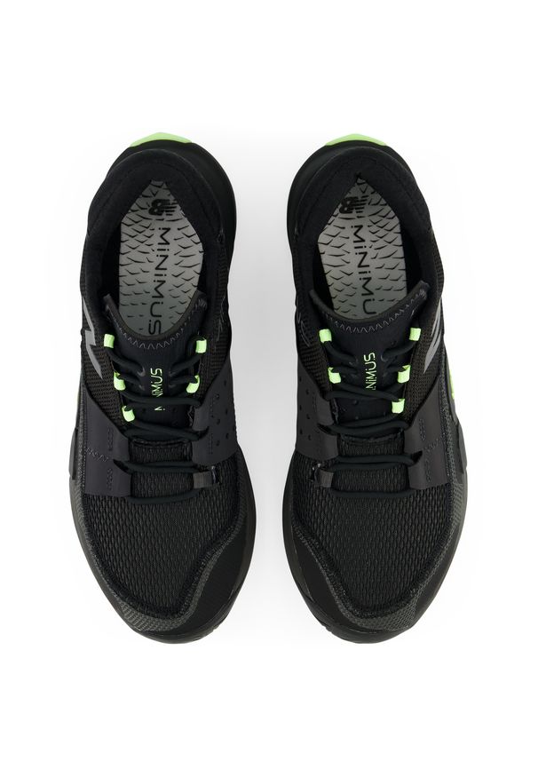 Buty męskie New Balance Minimus TR v2 MMTR5DI – czarne. Kolor: czarny. Materiał: materiał, syntetyk, guma. Szerokość cholewki: normalna. Sport: bieganie