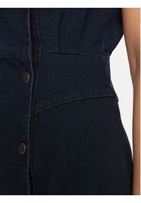 Morgan Sukienka jeansowa 241-REIMS Granatowy Regular Fit. Kolor: niebieski. Materiał: jeans, bawełna