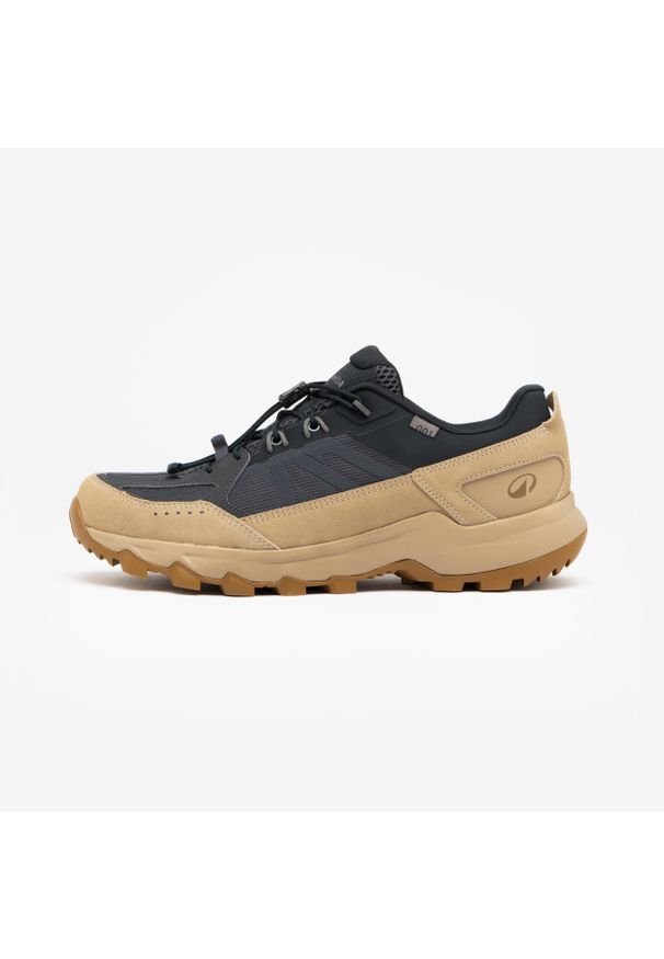 quechua - Buty turystyczne męskie MH500 Softer. Okazja: na co dzień. Kolor: wielokolorowy, beżowy, szary. Materiał: skóra. Szerokość cholewki: normalna. Sport: outdoor
