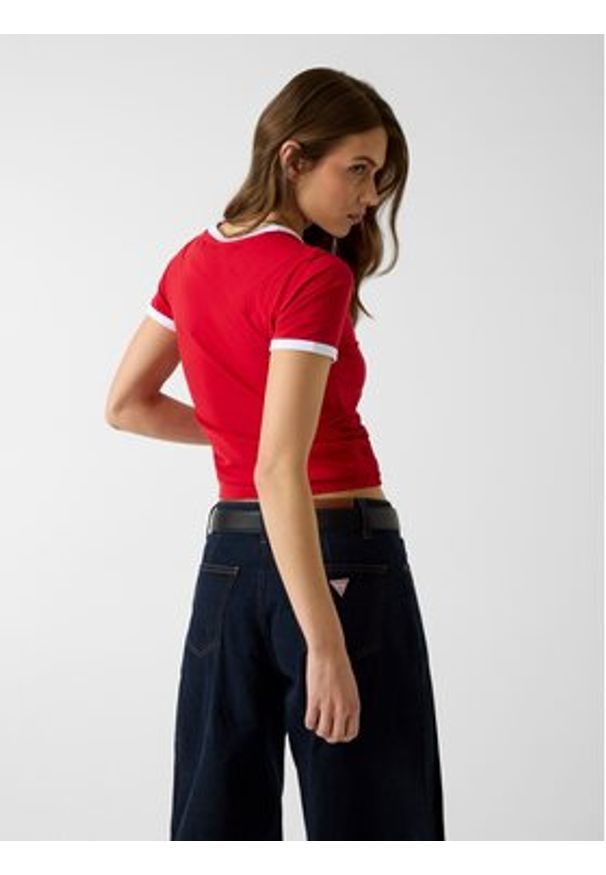 Guess Jeans T-Shirt 183096 Czerwony Classic Fit. Kolor: czerwony