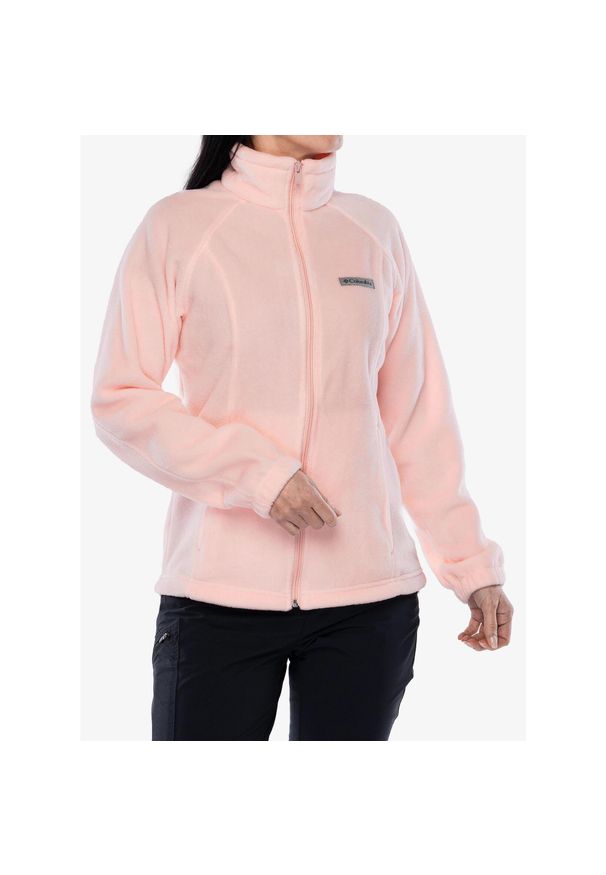 columbia - Bluza polarowa damska Columbia Benton Springs FZ. Kolor: różowy. Materiał: polar. Sport: turystyka piesza