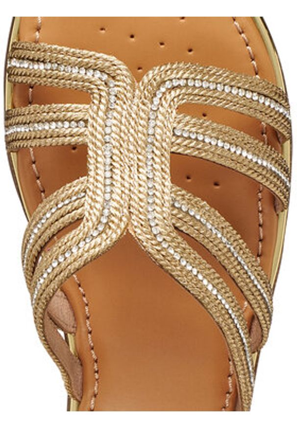 Geox Klapki D Sozy Plus D65DQA 000EW C2016 Złoty. Kolor: złoty. Materiał: materiał