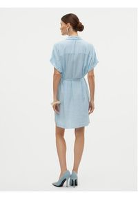 Vero Moda Sukienka letnia Linn 10323027 Błękitny Relaxed Fit. Kolor: niebieski. Materiał: wiskoza, len. Sezon: lato #5