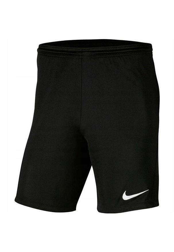 Spodenki piłkarskie męskie Nike Dry Park III treningowe szybkoschnące Dri Fit. Kolor: czarny. Technologia: Dri-Fit (Nike). Sport: piłka nożna