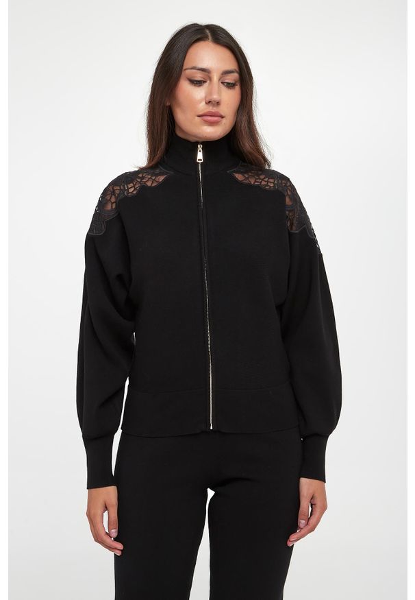 Twinset Milano - Sweter damski zapinany na zamek TWINSET