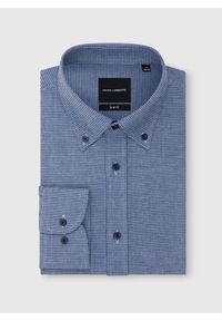 Pako Lorente - PAKO LORENTE – Granatowa koszula w pepitkę. Kolor: niebieski. Materiał: bawełna. Długość rękawa: długi rękaw. Długość: długie #9