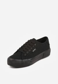 Born2be - Czarne Trampki VICES Ozdobione Napisem Riovanne. Okazja: na co dzień. Kolor: czarny. Wzór: aplikacja, napisy. Styl: casual, elegancki, klasyczny #8