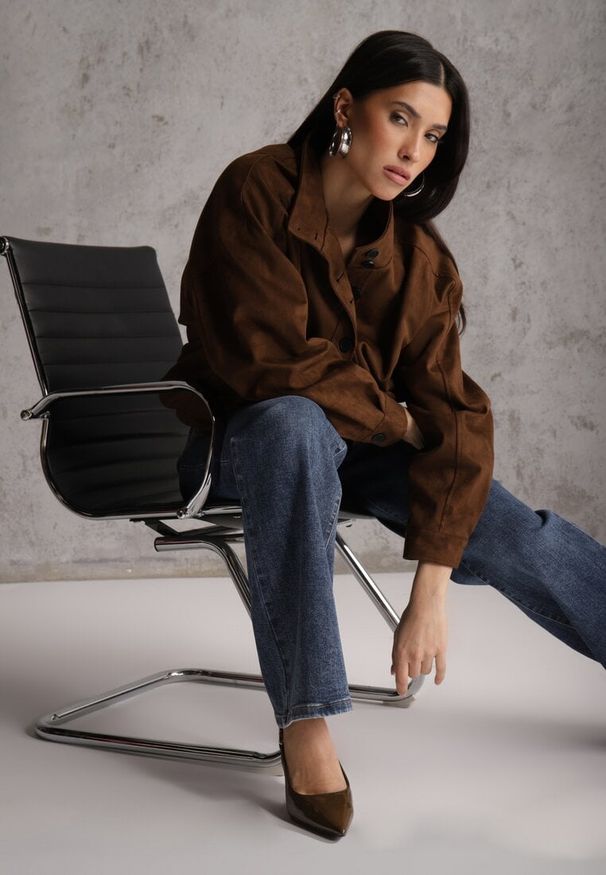 Renee - Niebieskie Jeansy Wide Leg High Waist Jenivia. Okazja: na co dzień. Stan: podwyższony. Kolor: niebieski. Styl: casual