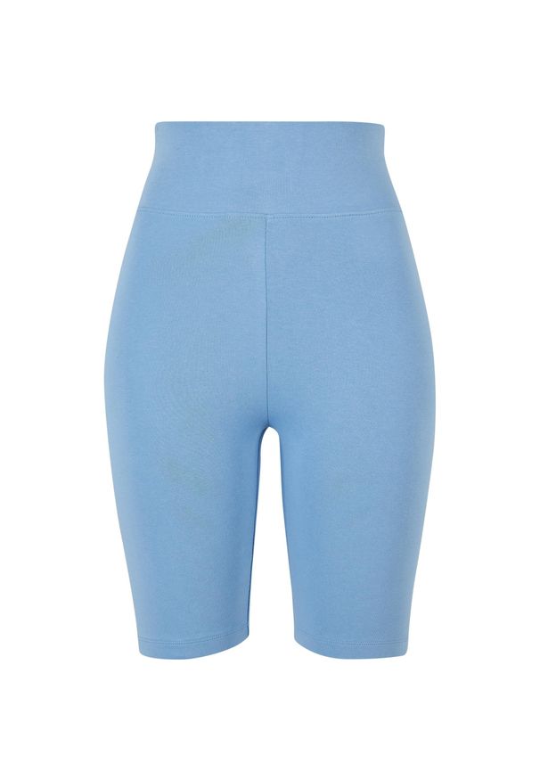 Szorty damskie z wysoką talią duże rozmiary Urban Classics. Kolor: niebieski. Długość: krótkie