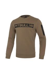 PITBULL - Bluza sportowa męska Pitbull West Coast Beyer Crewneck. Kolor: brązowy